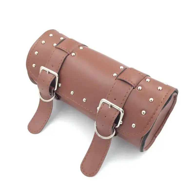 Sacoche de selle moto - Roll Barrel MARRON