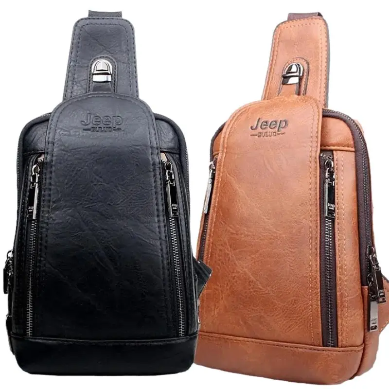 Sacoche en cuir bandouliere homme - JEEP