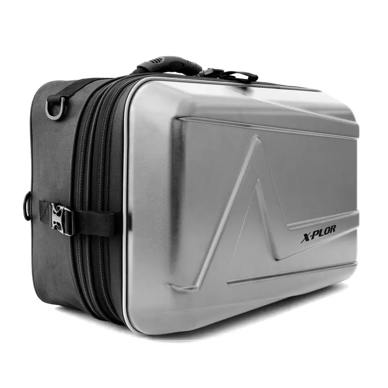 Sacoches cavalières moto 25L - Argentés [Lot de 2]