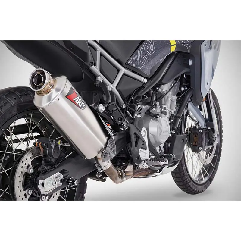 Silencieux inox pare-chaleur carbone CF Moto 450 MT (2024-2026) | Zard