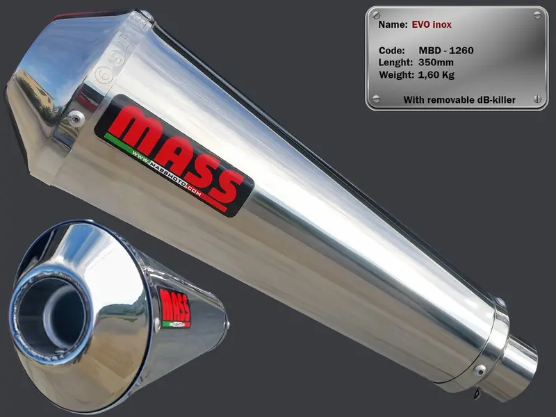 Silencieux Mass EVO Inox pour Cagiva Raptor 650