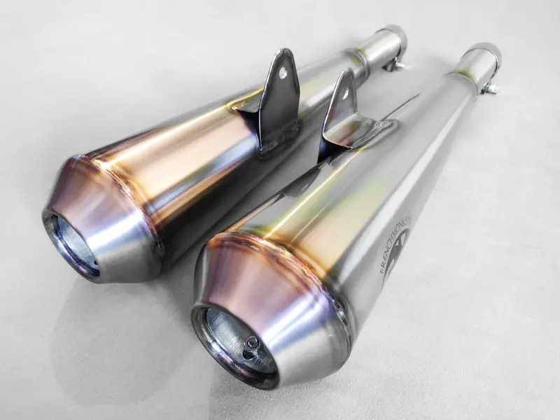 Silencieux mégaphone Inox sur mesure Pour BMW R (La Paire)