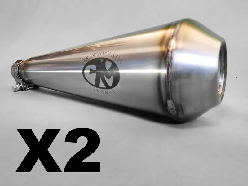 Silencieux mégaphone Inox sur mesure Universel (La Paire)