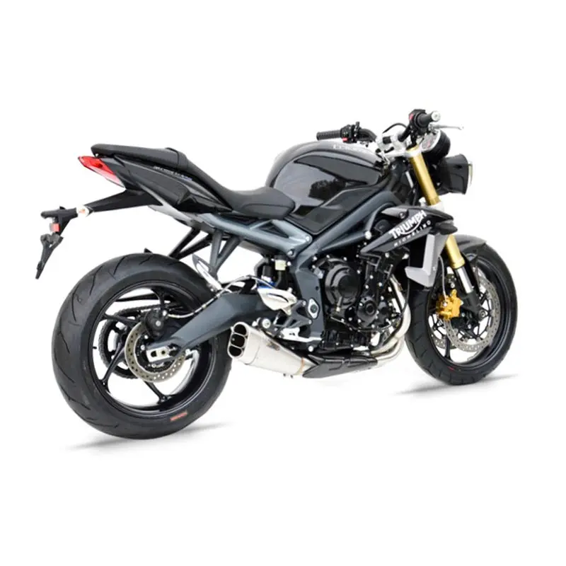 Silencieux "Short" inox Triumph STREET TRIPLE 675 – Position basse Racing | Zard