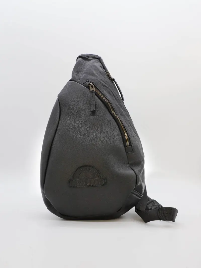 Siling - Sacoche cuir noir homme