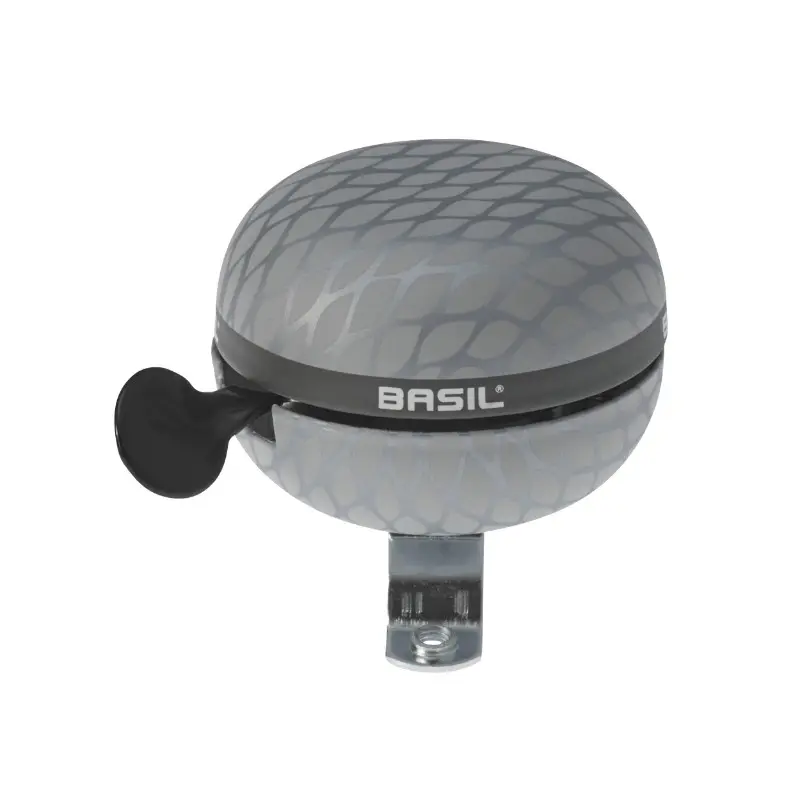 Sonnette Timbre Basil Noir Argent Métal Diam 60 mm (Vendu A L'Unite) Fixation 22,2-25,4 mm