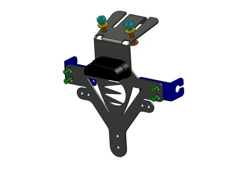 Support de plaque d'immatriculation KAWASAKI ER 6 2012-2016