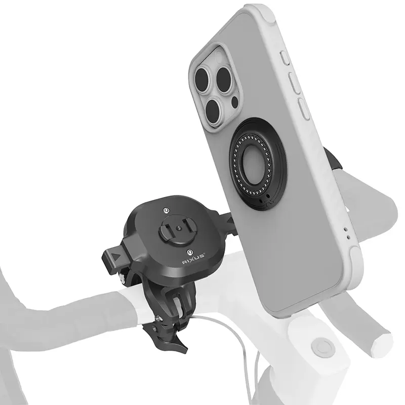 Support Smartphone-Telephone Rixus One-Lock Anti-Choc Fixation Cintre + Support Adhesif Pour Coque (Vendu A L'Unite) -Rxhb50-