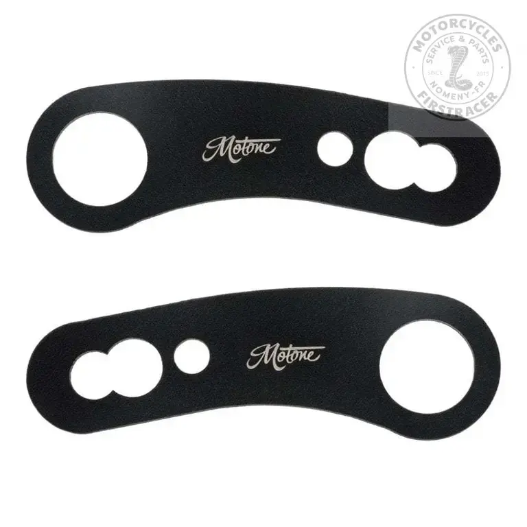 Supports de clignotants universels sur amortisseurs arrière Motone noirs