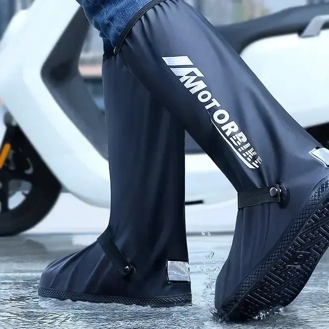 Sur chaussure pluie moto réfléchissante antidérapante