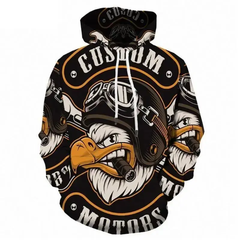 Sweat à capuche bikers  "Custom Motors" | DESTOCKAGE