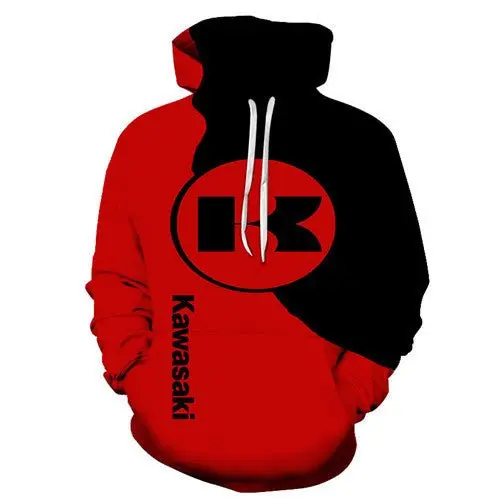 Sweat Kawasaki-Rouge et noir | DESTOCKAGE