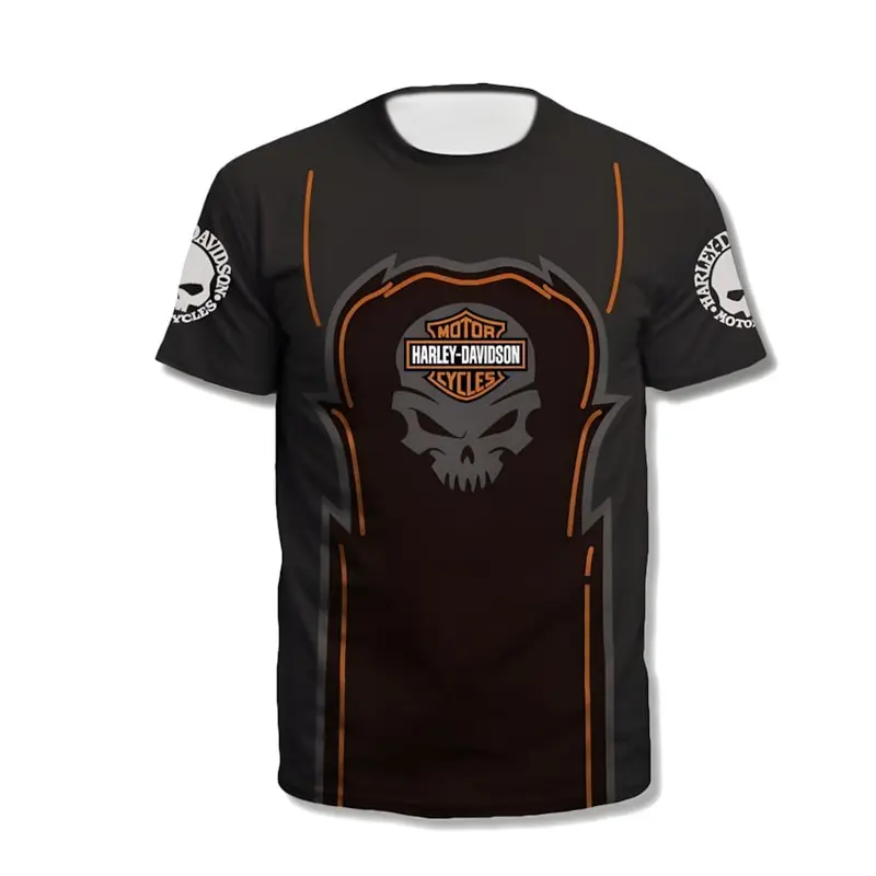 T-Shirt Motard Freedom Skull Rider Harley