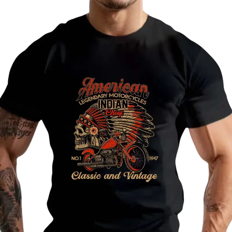 T-shirt moto - American Indian