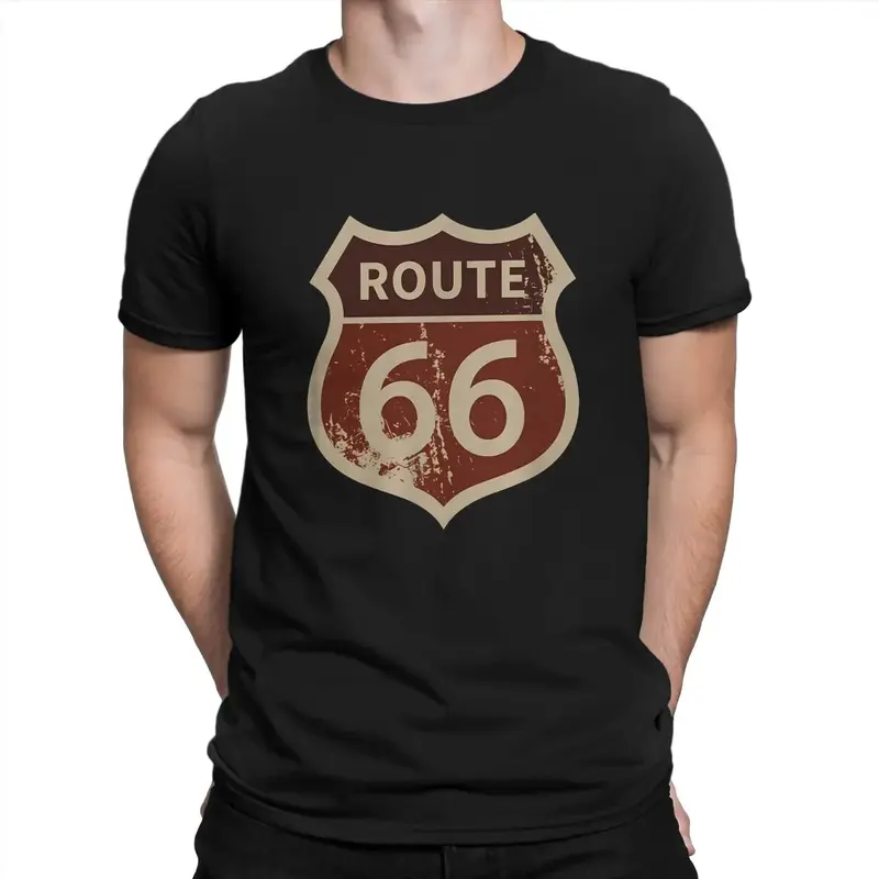 T-shirt moto - Route biker US 66