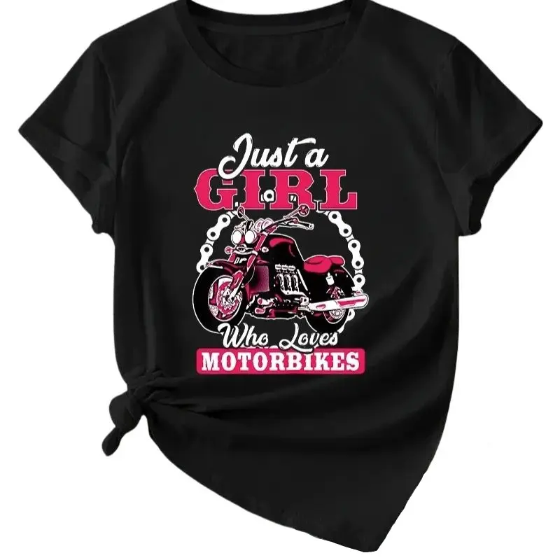 Tee shirt moto - Just a girl love Motorbikes