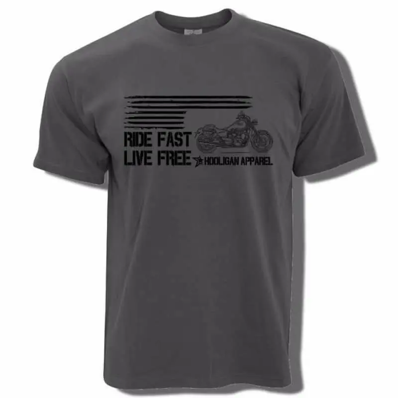 Tee shirt moto - Ride fast live free