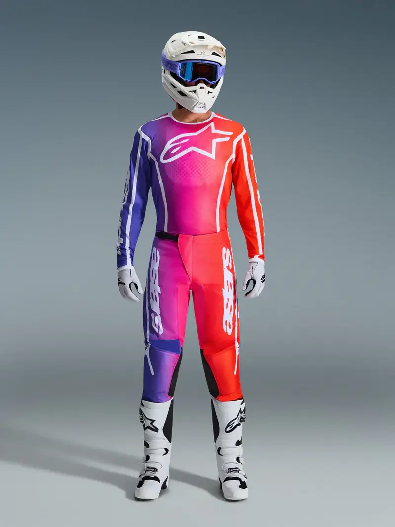 Tenue Cross Complète Fluid Apex Rouge Violet ALPINESTARS