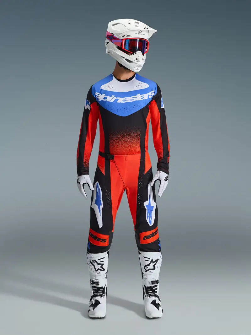 Tenue Cross Complete Techstar Knif Orange Noir ALPINESTARS