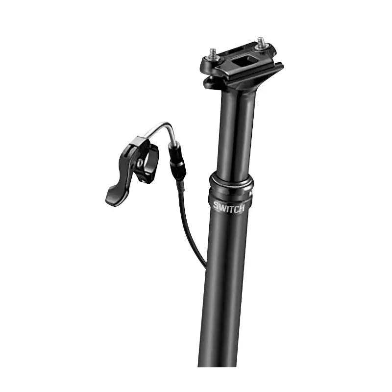 Tige De Selle Gravel Télescopique Switch Sw-50 Alu Noir Diam. 31.6 L400 mm (Réglage Par Câble Interne Débattement 50 mm) Fixation Cintre