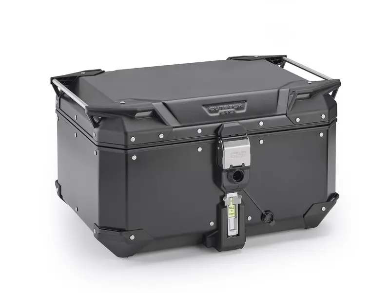 TOP CASE GIVI TREKKER OUTBACK EVO 58 EN ALUMINIUM PEINT EN NOIR SMART SECURITY LOCK MONOKEY/ RGOBKEV58B