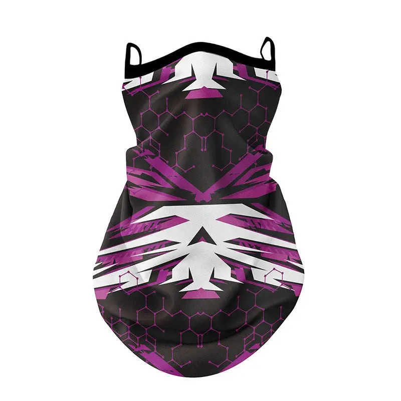 Tour de cou moto femme - Graph violet