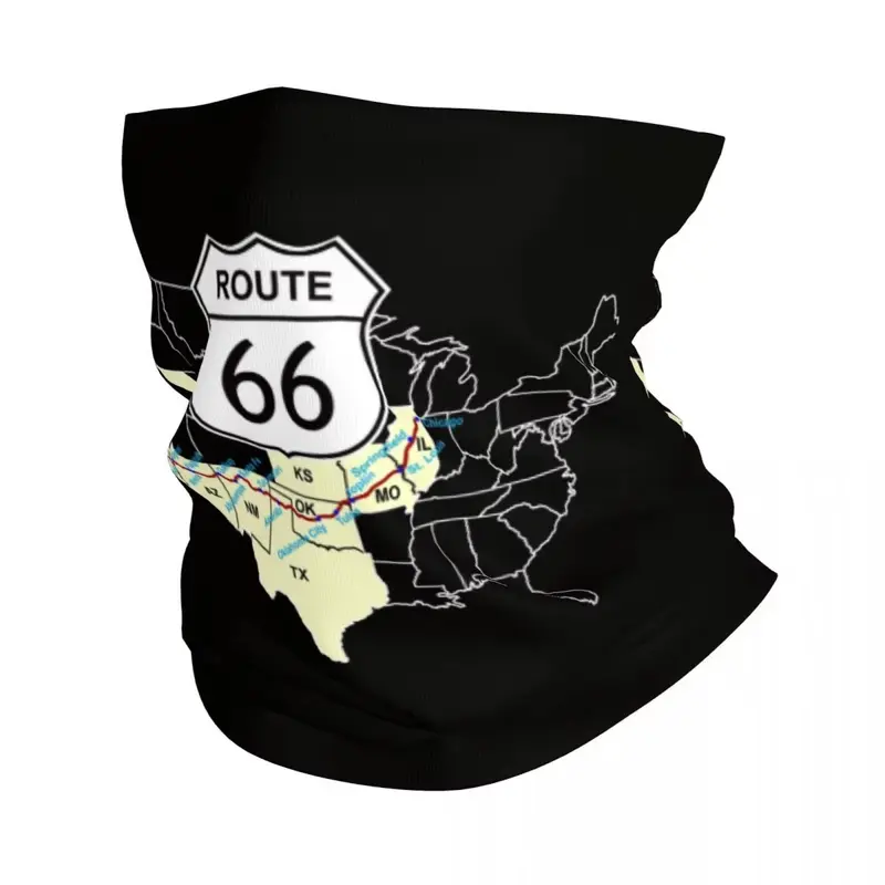 Tour de cou moto noir - Route 66