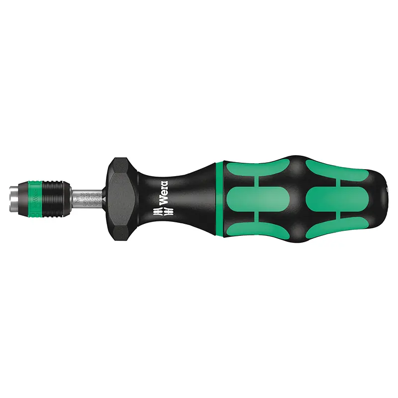 Tournevis Porte Embout Dynamometrique Wera 7441 1-4 Serrage De 1,2 A 3 Nm Noir-Vert (Vendu A L'Unite) -Marque Allemande Pour Les Ateliers-