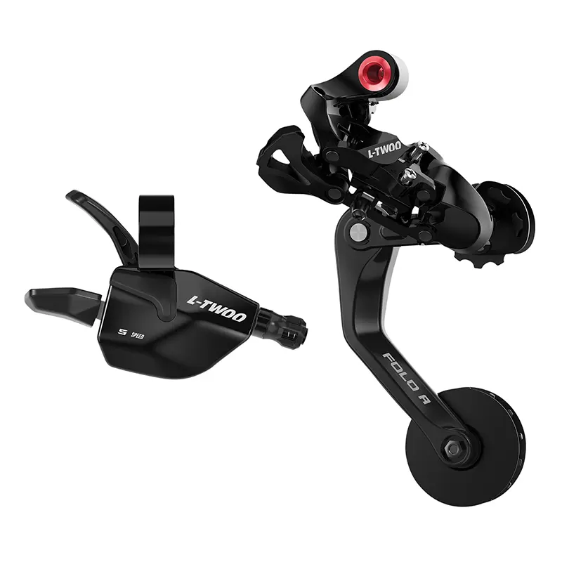 Transmission Vélo Pliant Urbain Ltwoo Manette Gauche 5V. Et Dérailleur Arrière Ltwoo 5V. Noir Pour Vélo Pliant Brompton (Vendu A L'Unite)