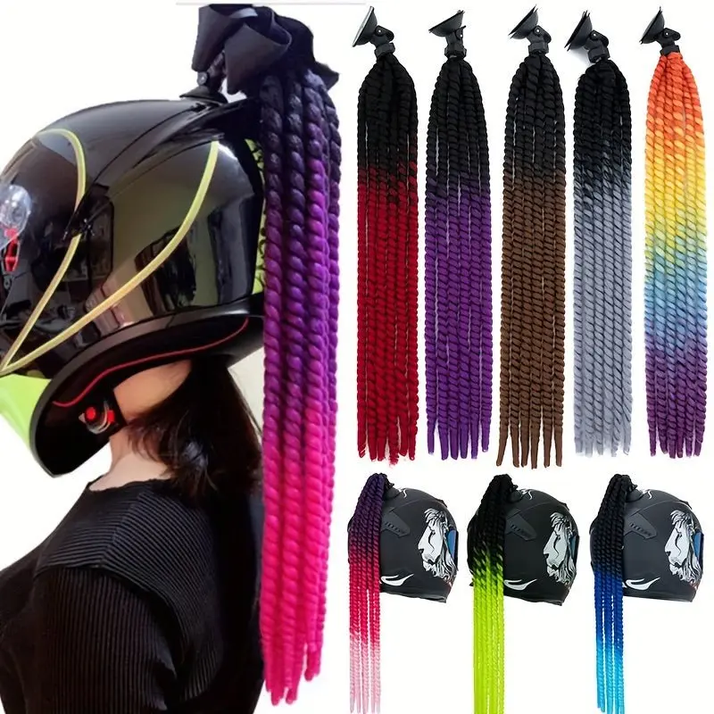 Tresse casque moto femme