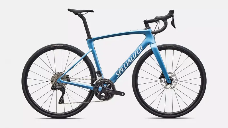 Vélo Specialized Roubaix Comp Di2 Gloss Glacial Metallic/White
