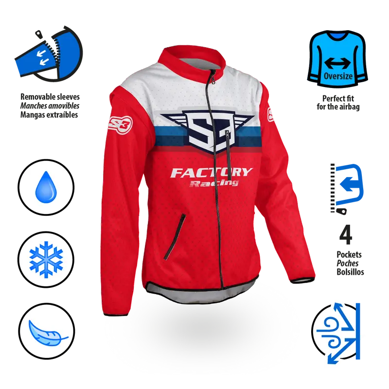 Veste Enduro Gladiator Rouge S3 PARTS