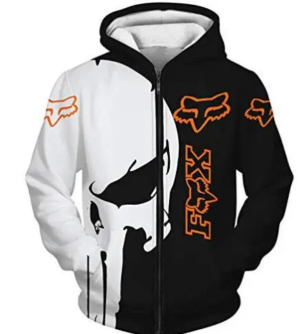 Veste streetwear moto - Punisher FOX | DESTOCKAGE