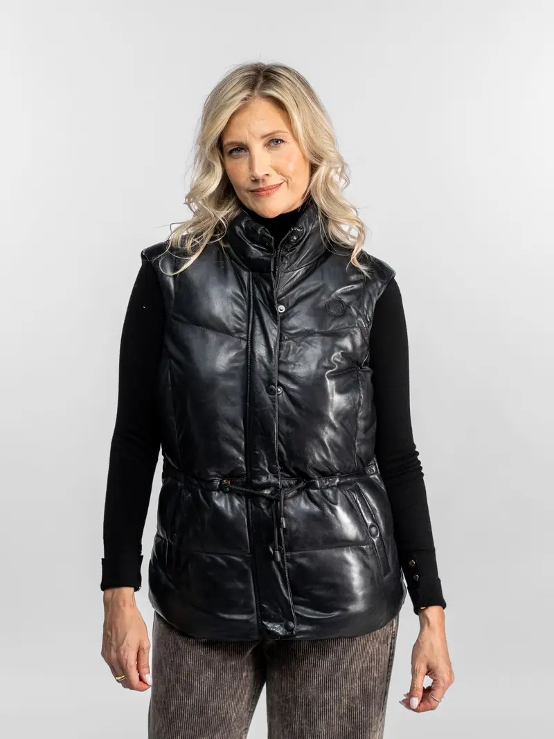 Victoria - Doudoune cuir femme