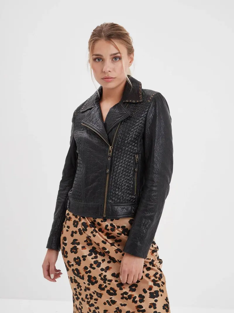 Virginia - Blouson cuir chic femme
