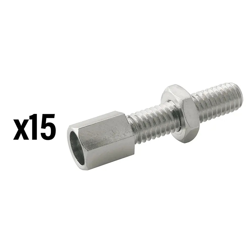Vis Creuse Tendeur De Câble Vélo M5 Laiton (Vendu Par 15) -Elvedes-