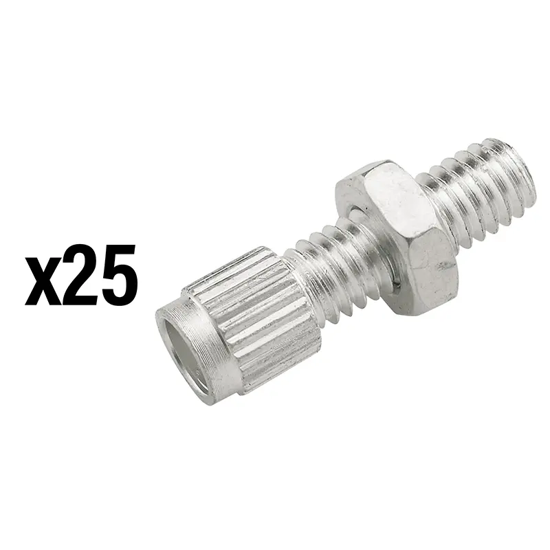 Vis Creuse Tendeur De Câble Vélo M6 Alu (Vendu Par 25) -Elvedes-