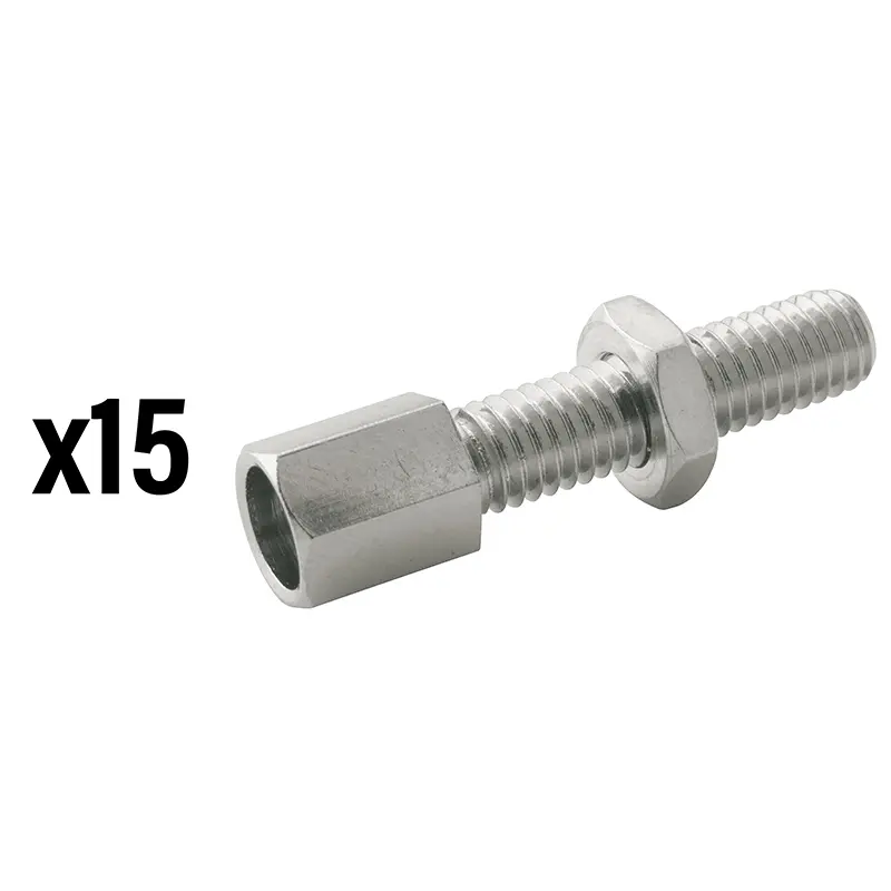 Vis Creuse Tendeur De Câble Vélo M6 Laiton (Vendu Par 15) -Elvedes-