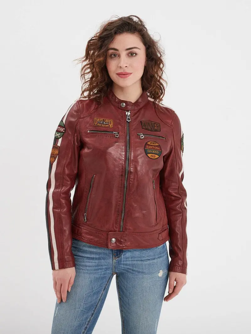 Wartbugy - Blouson moto vintage femme