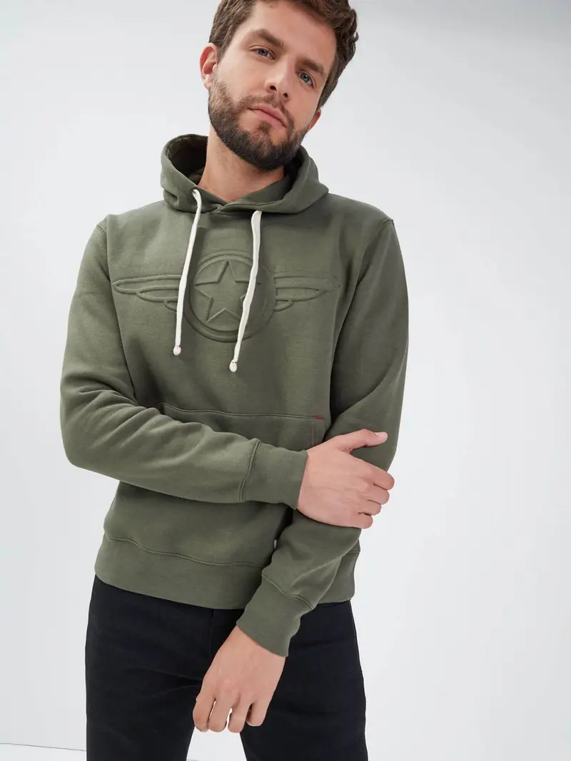 Wings - Sweat capuche aviateur